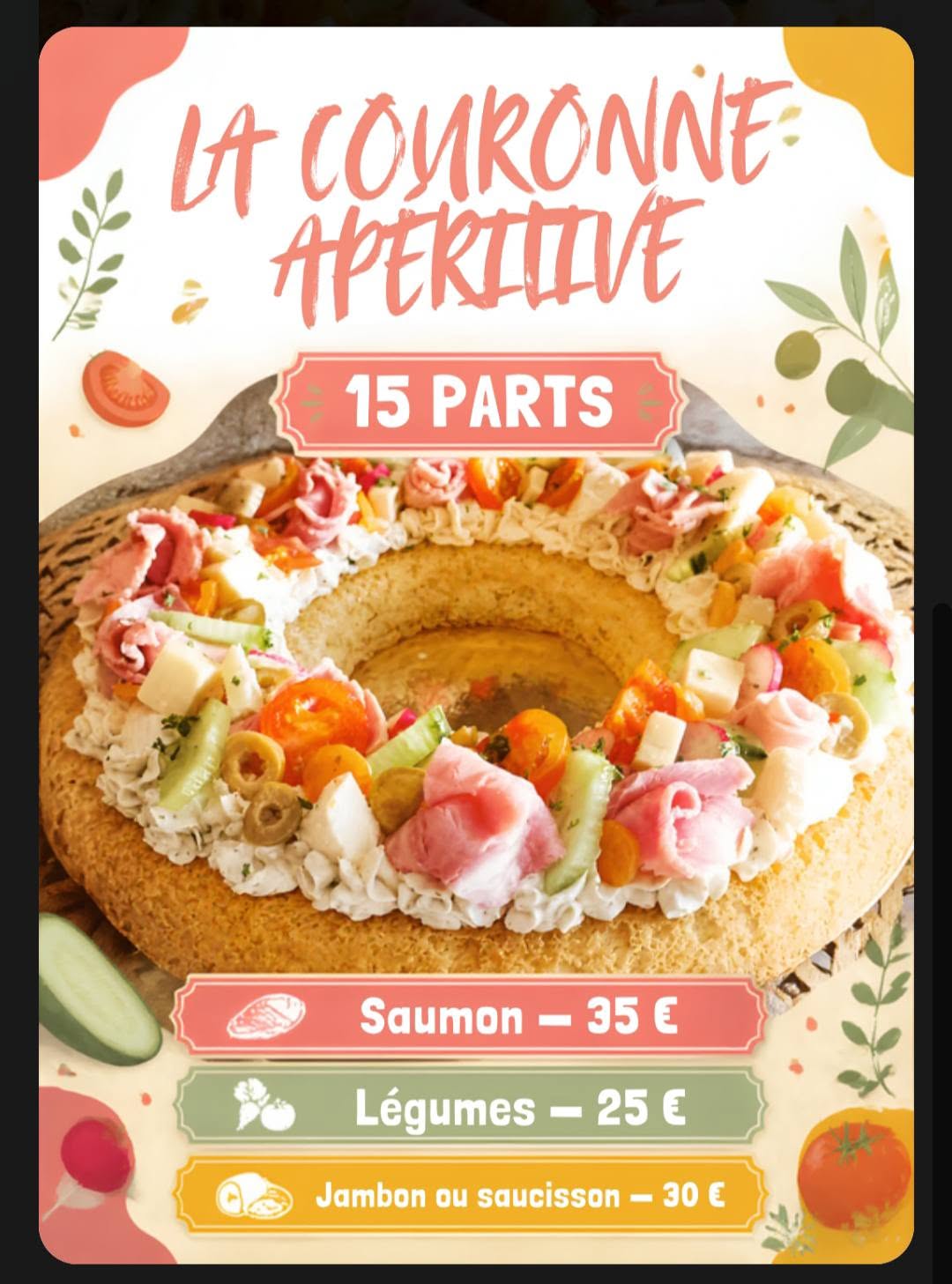 La Couronne Apéritive 15 parts